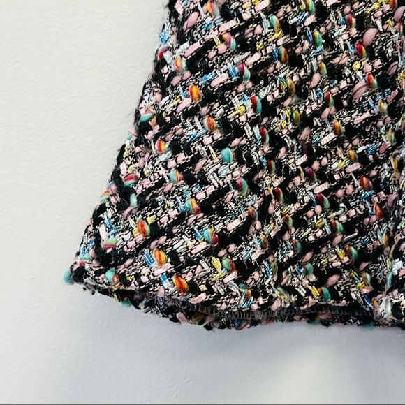 Lea & Viola Tweed Skater Mini Skirt, Size Large Pink Multi - Picture 5 of 13